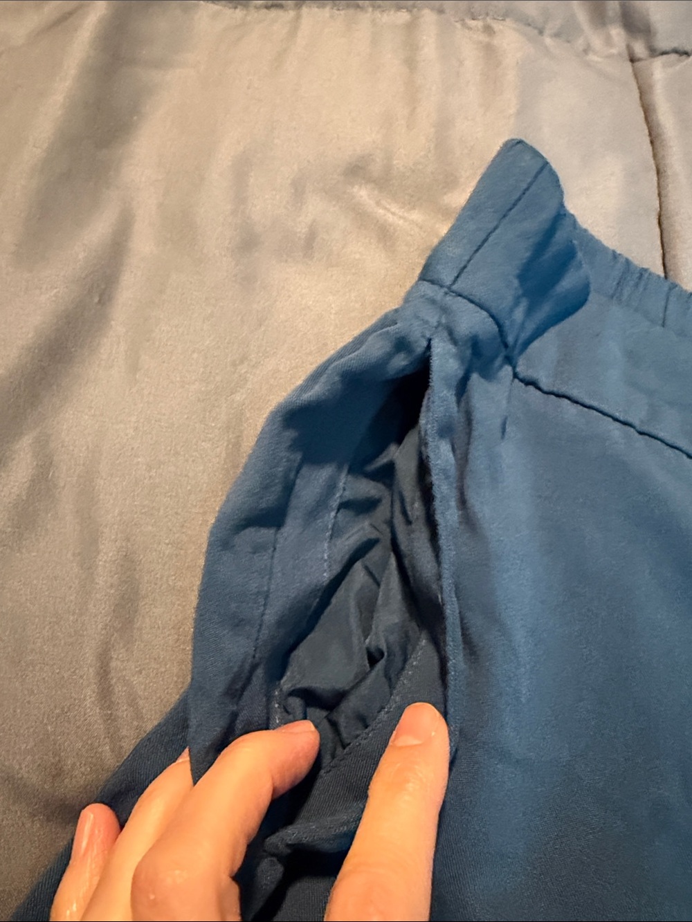 Playa Wide Leg Blue Casual Lounge Pants - Picture 3 of 4
